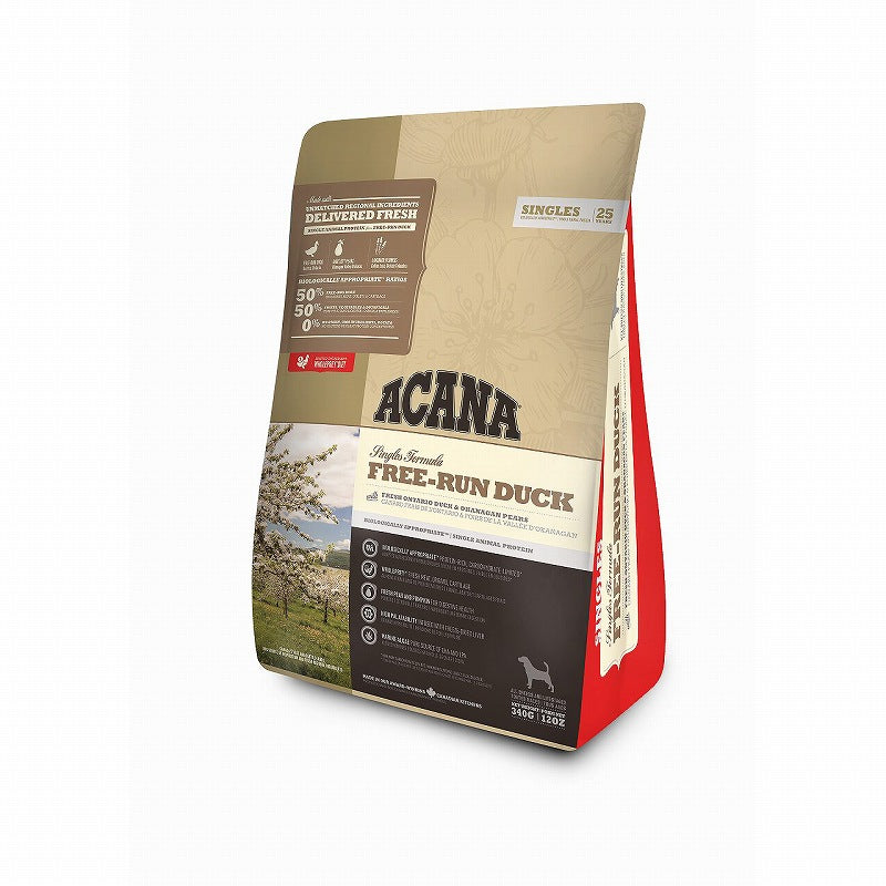 อาหารสุนัข ACANA แท้ เนื้อเป็ดฟรีรัน 2กก., 6กก., 11.4กก.