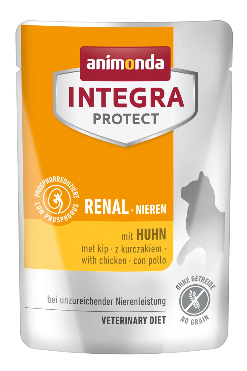 Animonda 猫粮袋装治疗食品肾脏 Integra 保护尼伦鸡肉 85g 单盒24件套装