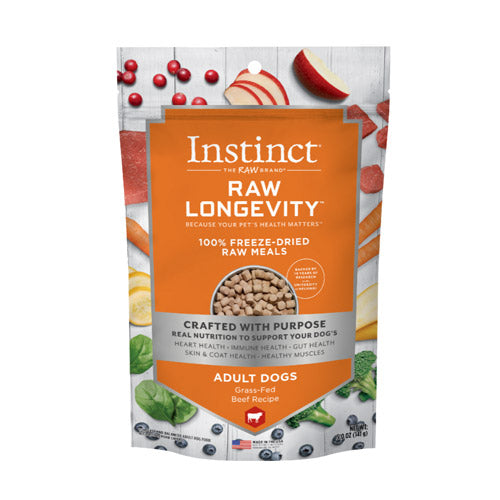 Instinct Dog Food, Genuine, Freeze-Dried, Low Longevity Beef, 141g, 269g