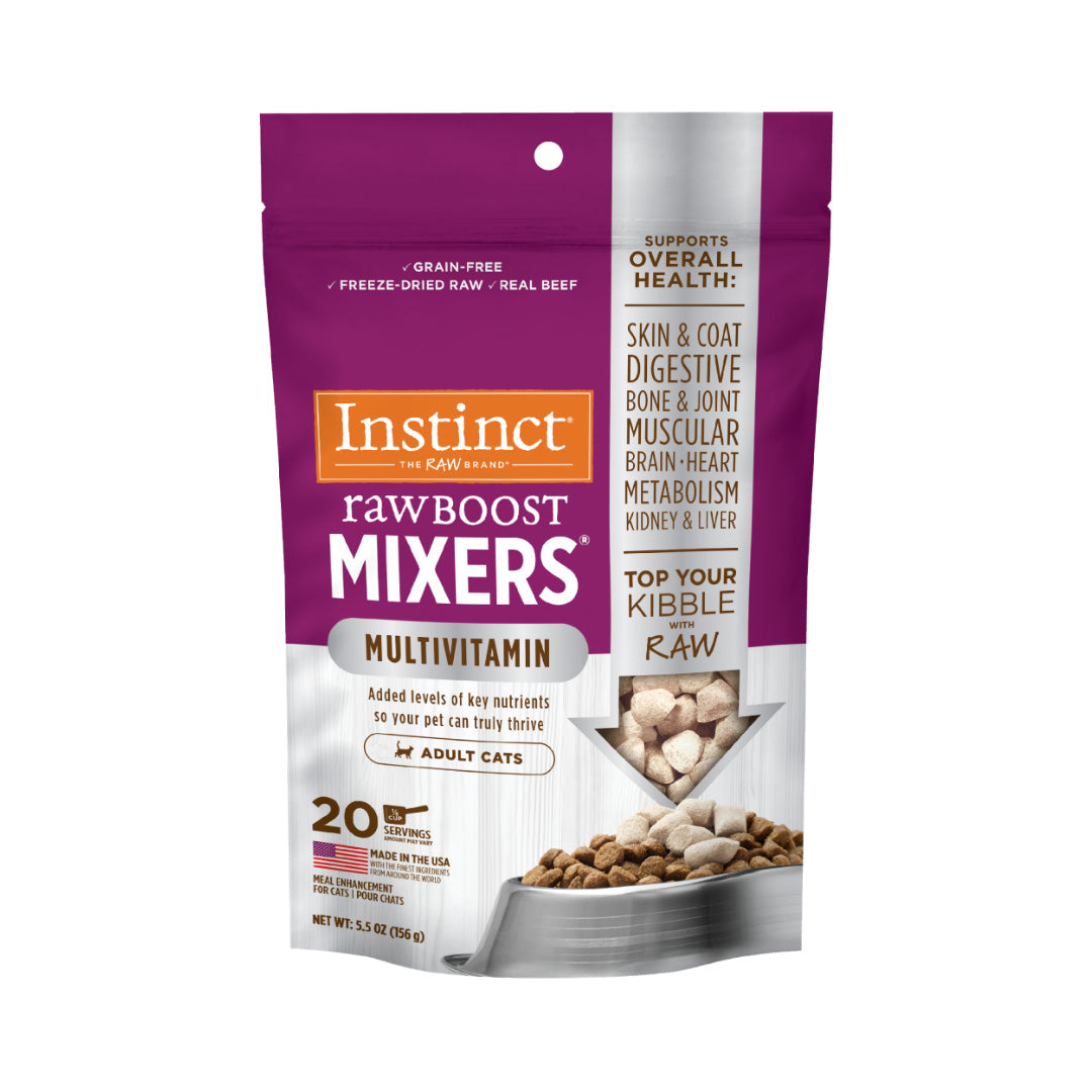 Instinct Cat Food, Authentic, Snacks, Toppings, Freeze-Dried, Mixed, Multivitamin, 21g, 156g