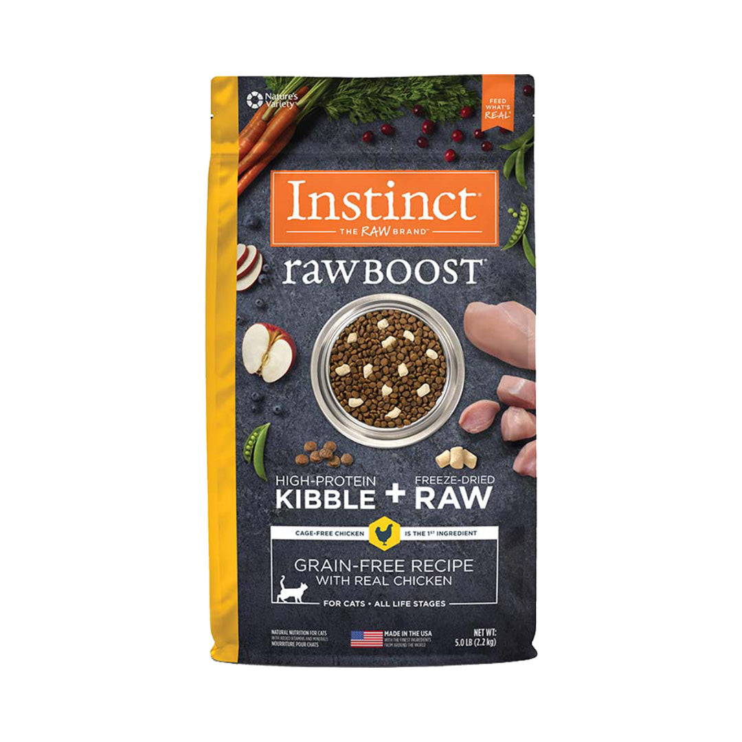 Instinct 猫粮,正品,冻干,Raw Boost,真鸡肉,2.2 千克,900 克