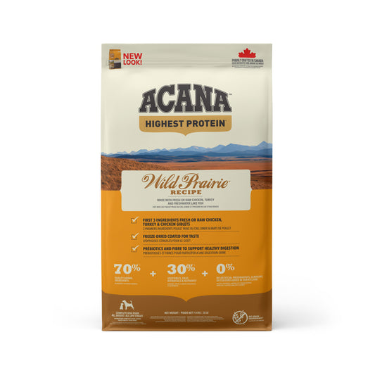 ACANA Dog Food, Authentic Wild Prairie Dog Recipe, 2kg, 6kg, 11.4kg 