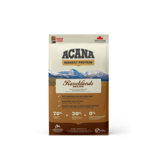 ACANA Acana Dog Food, Authentic Ranchland Recipe, 2kg, 6kg, 11.4kg 