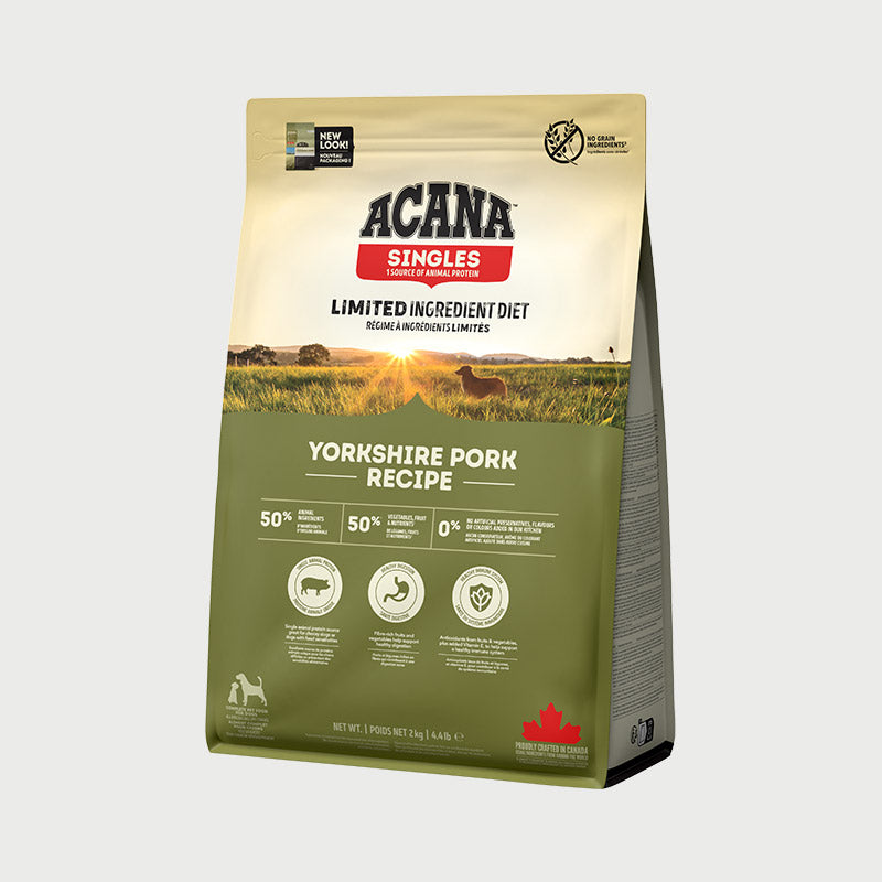 ACANA Acana 狗粮，正宗约克夏猪肉，2 公斤、6 公斤、11.4 公斤