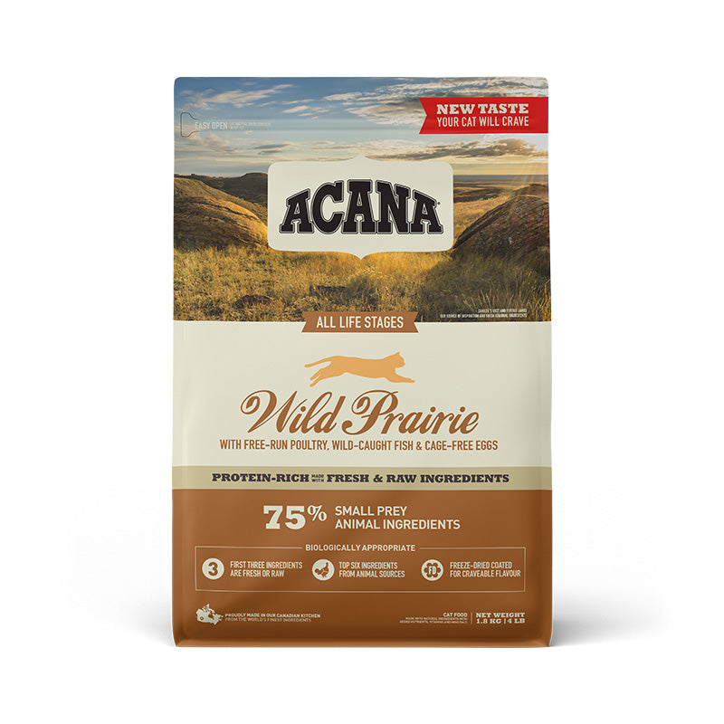 อาหารแมว ACANA Authentic Wild Prairie Cat 340g, 1.8kg, 4.5kg, แบบแห้ง