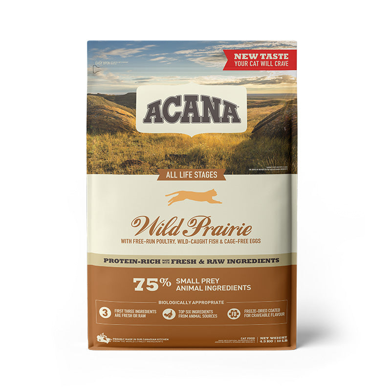 อาหารแมว ACANA Authentic Wild Prairie Cat 340g, 1.8kg, 4.5kg, แบบแห้ง