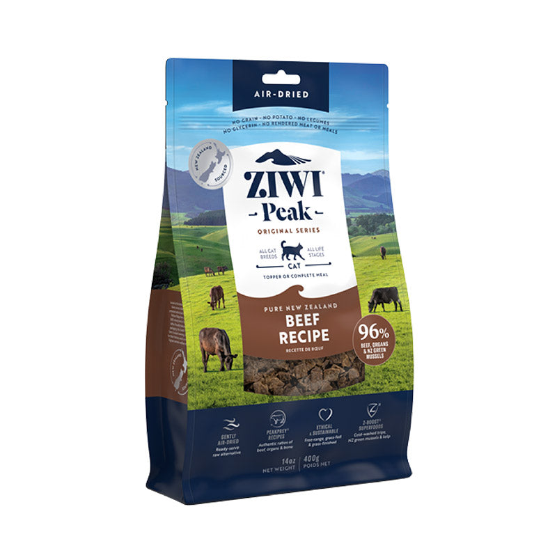 Ziwi PEAK Ziwi Peak Cat Food Genuine Air-Dried Grass-Fed Beef 400g 1kg Dry Food 