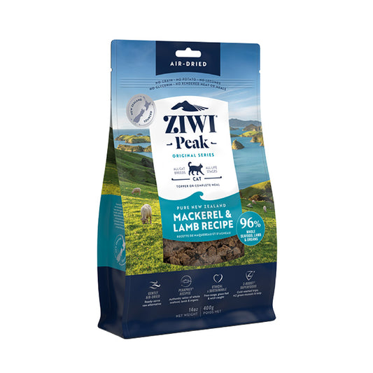 Ziwi PEAK Ziwi Peak 猫粮，正宗风干鲭鱼和羊肉，400g，1kg，干粮