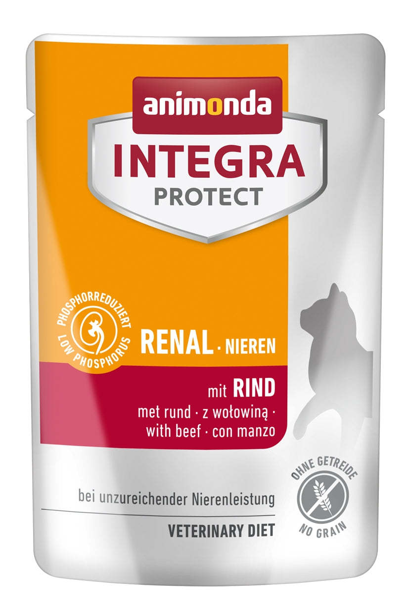 Animonda 猫粮治疗性湿肾 Integra Protect Nielen 牛肉 85g 单包 24 包