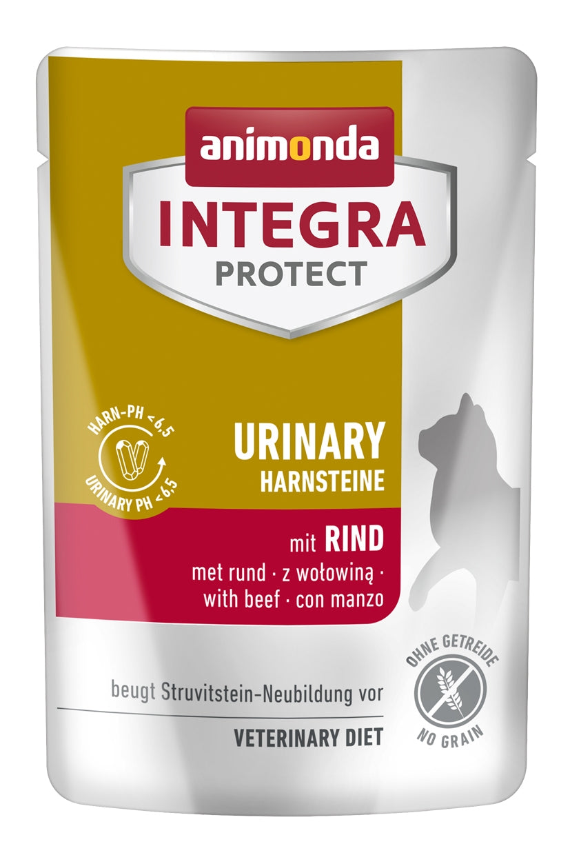 Animonda 猫粮治疗食品湿性泌尿道 Integra 保护牛肉 85g 单包 24 包