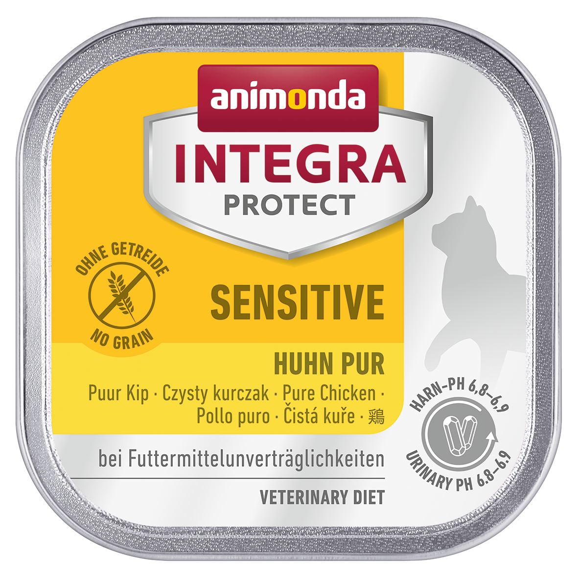 Animonda 猫粮治疗食品湿性过敏护理 Integra 保护鸡肉 100g 单盒 16 包