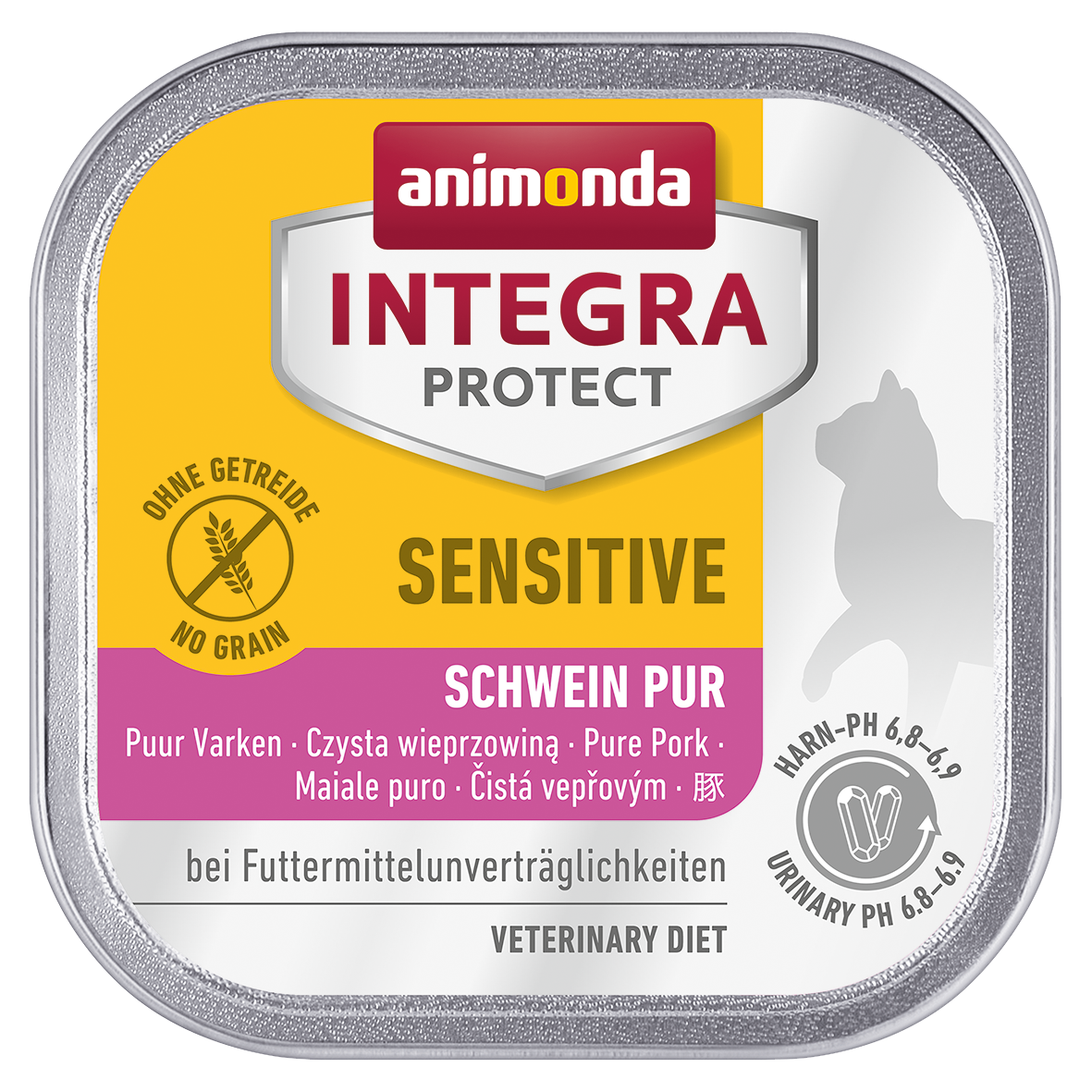 Animonda 猫粮治疗性食物湿性过敏护理 Integra Protect Pig 100g 单盒16件套装