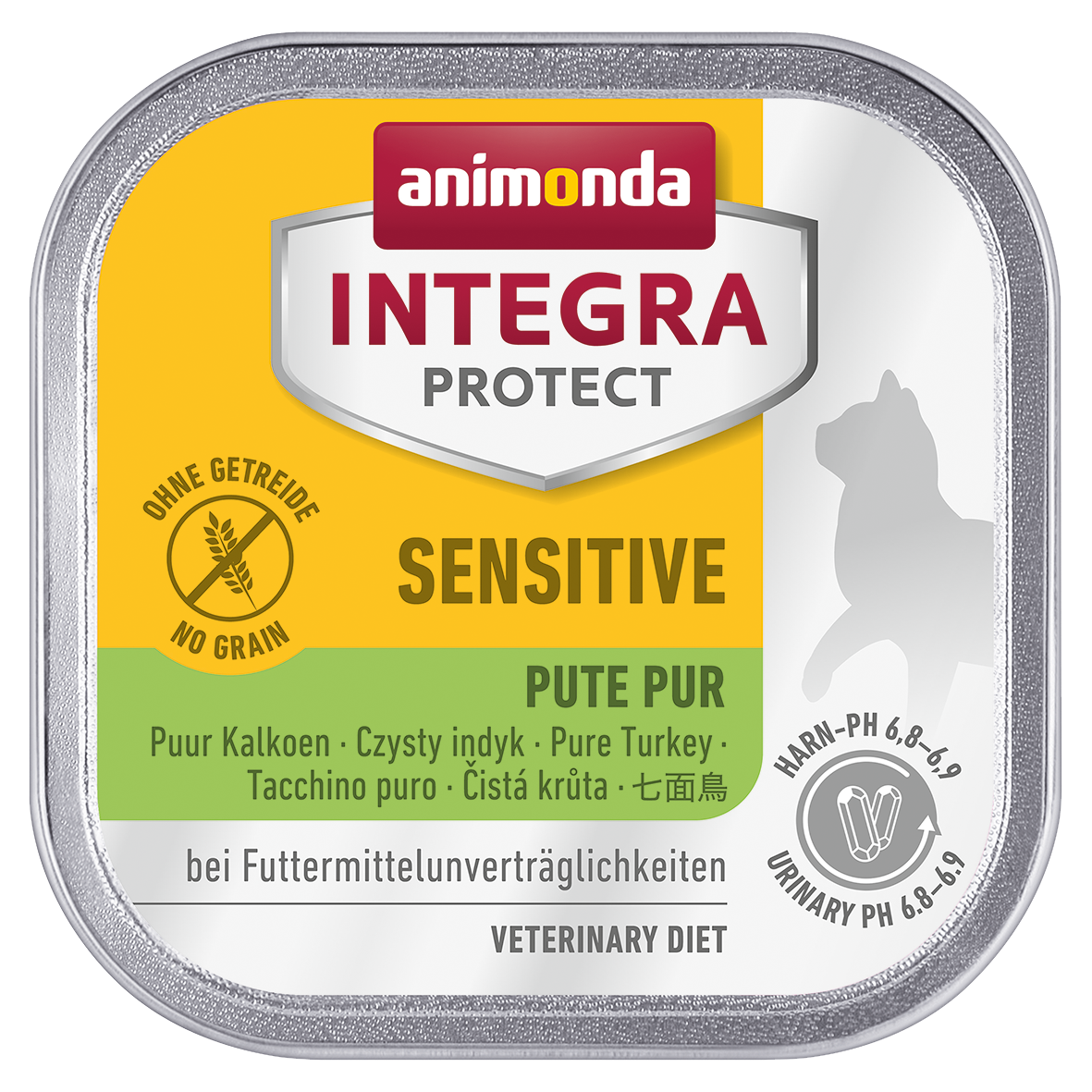 Animonda 猫粮治疗食品湿性过敏护理 Integra Protect 火鸡 100g 单盒16件套装