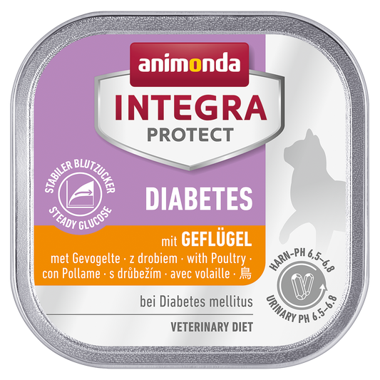 Animonda 猫粮治疗食品湿粮糖尿病护理 Integra Protect Bird 100g 单盒16件套装