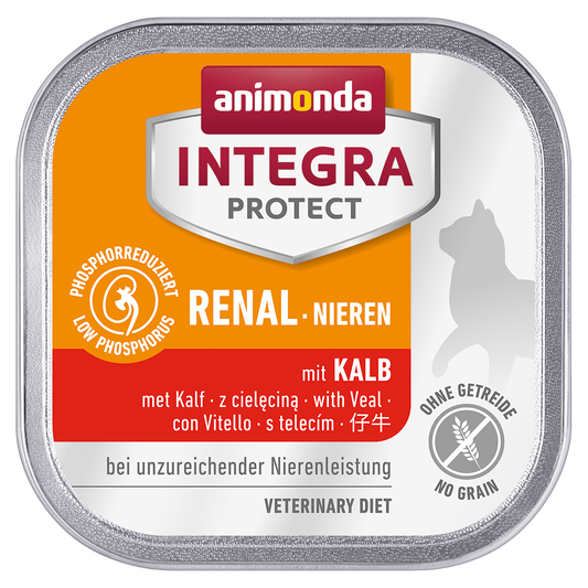 Animonda Cat Food Therapeutic Wet Kidney Integra Protect Nielen Veal 100g Single 16-Pack