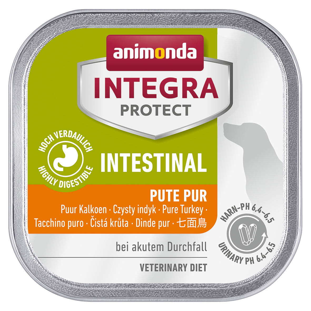 Animonda 狗粮治疗食品肠胃护理Integra 保护火鸡150g单品11件套