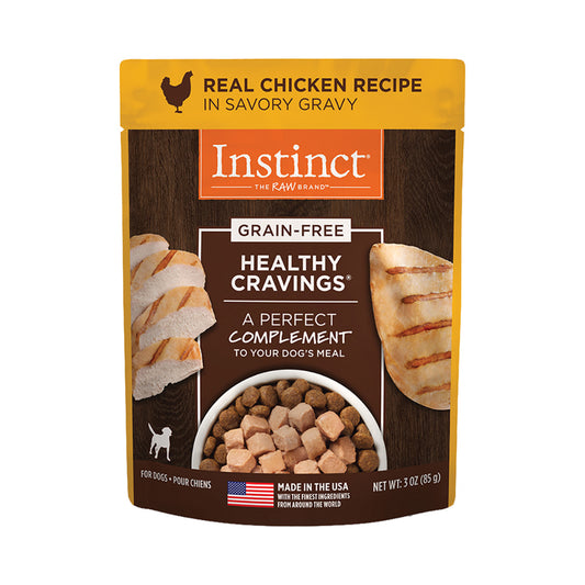 Instinct Dog Food Authentic Wet Pouch Healthy Cravings Chicken 85g 