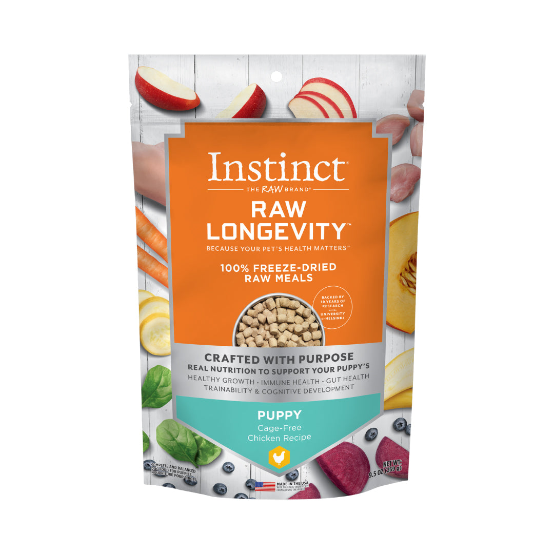 Instinct Dog Food, Genuine, Freeze-Dried, Low Longevity, Puppy Chicken, 141g, 269g 