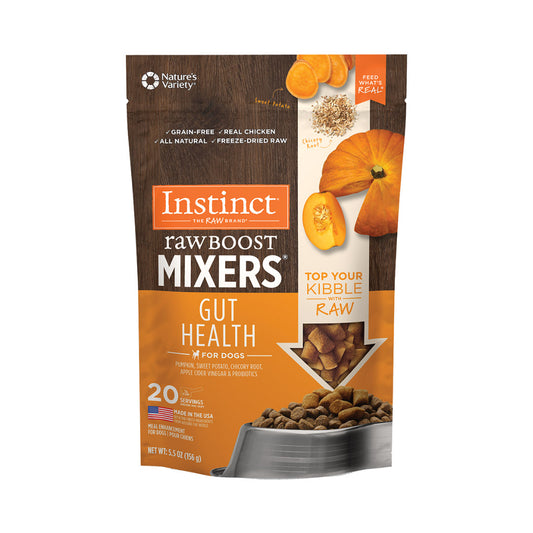 Instinct Dog Food, Genuine, Freeze-Dried, Snacks, Toppings, Mixer, Gut Health, 21g, 156g 