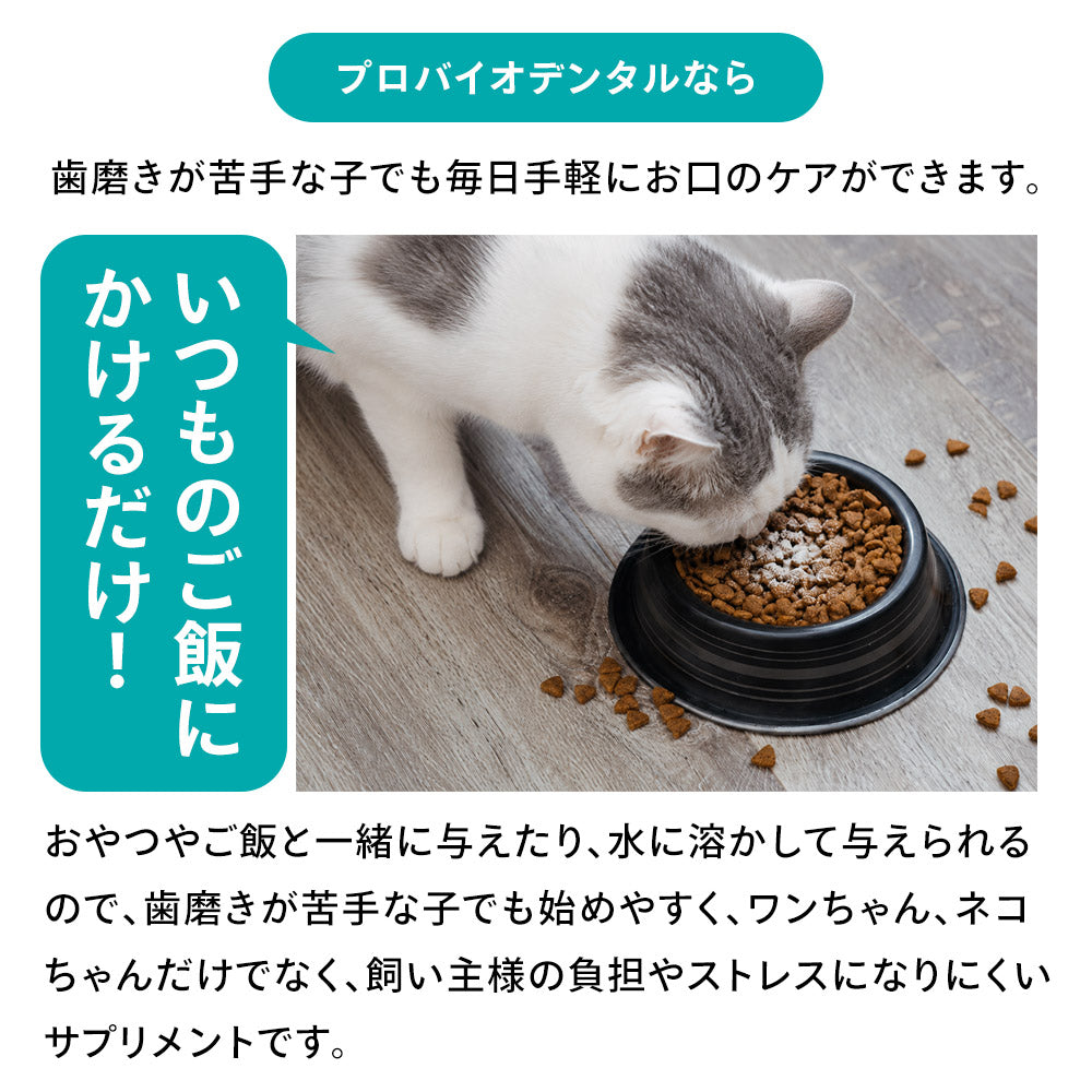 プロバイオデンタル パウダータイプ 7.35g（付属スプーン約30杯分）犬 猫 サプリメント デンタルケア