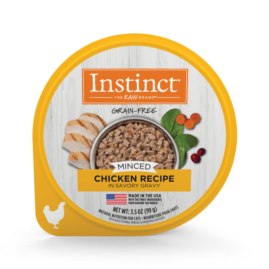 Instinct 猫粮，正宗碎肉，湿，碎肉杯，鸡肉，99g