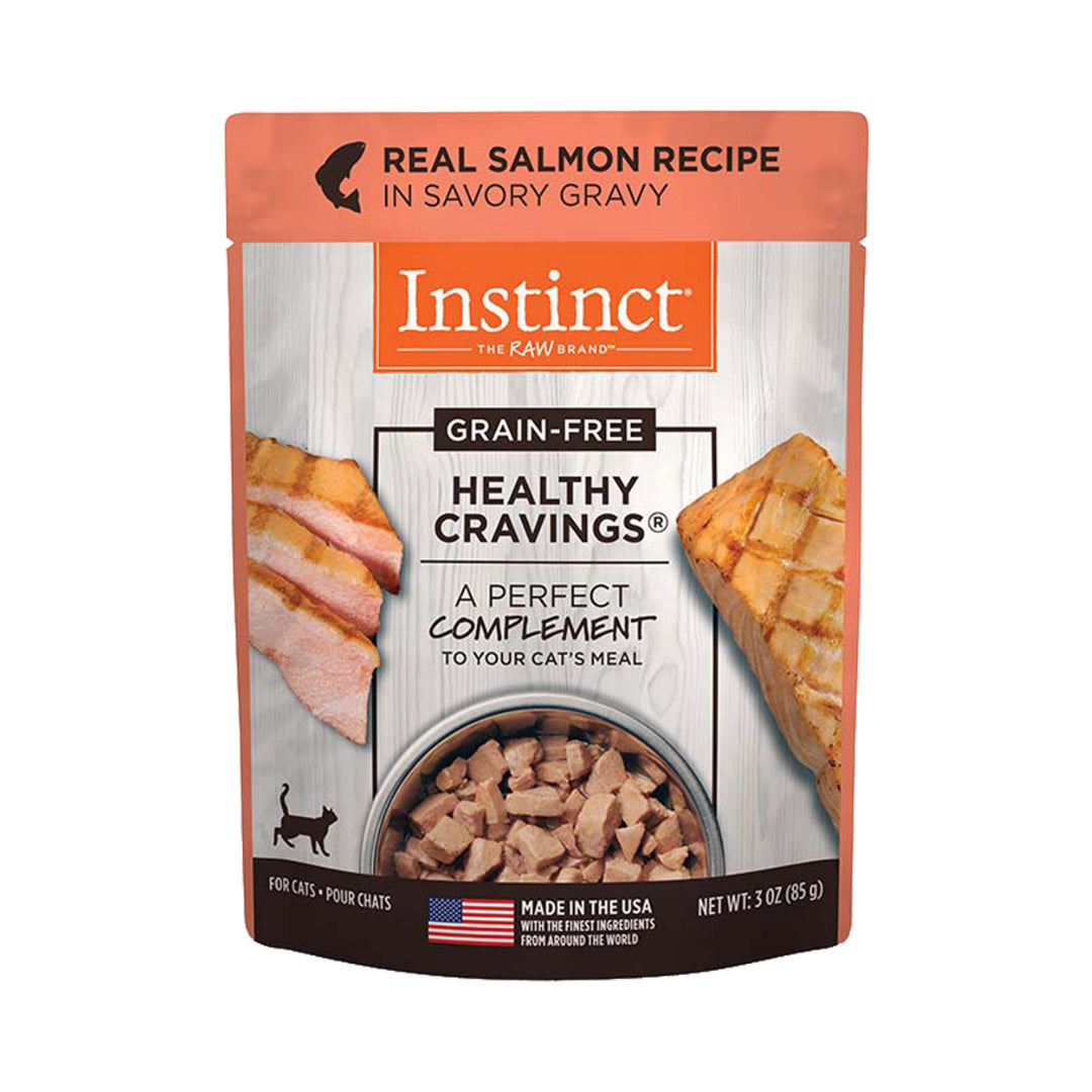 Instinct Cat Food, Authentic, Pouch, Wet, Healthy Cravings, Salmon, 85g 